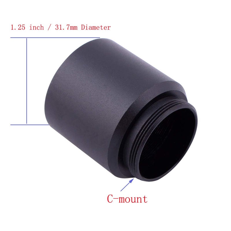SVBONY C Mount to 1.25 inches Video Camera Barrel Adapter Telescope Astrophotography Connect Standard 1.25 inches Filter Threads - Image 4
